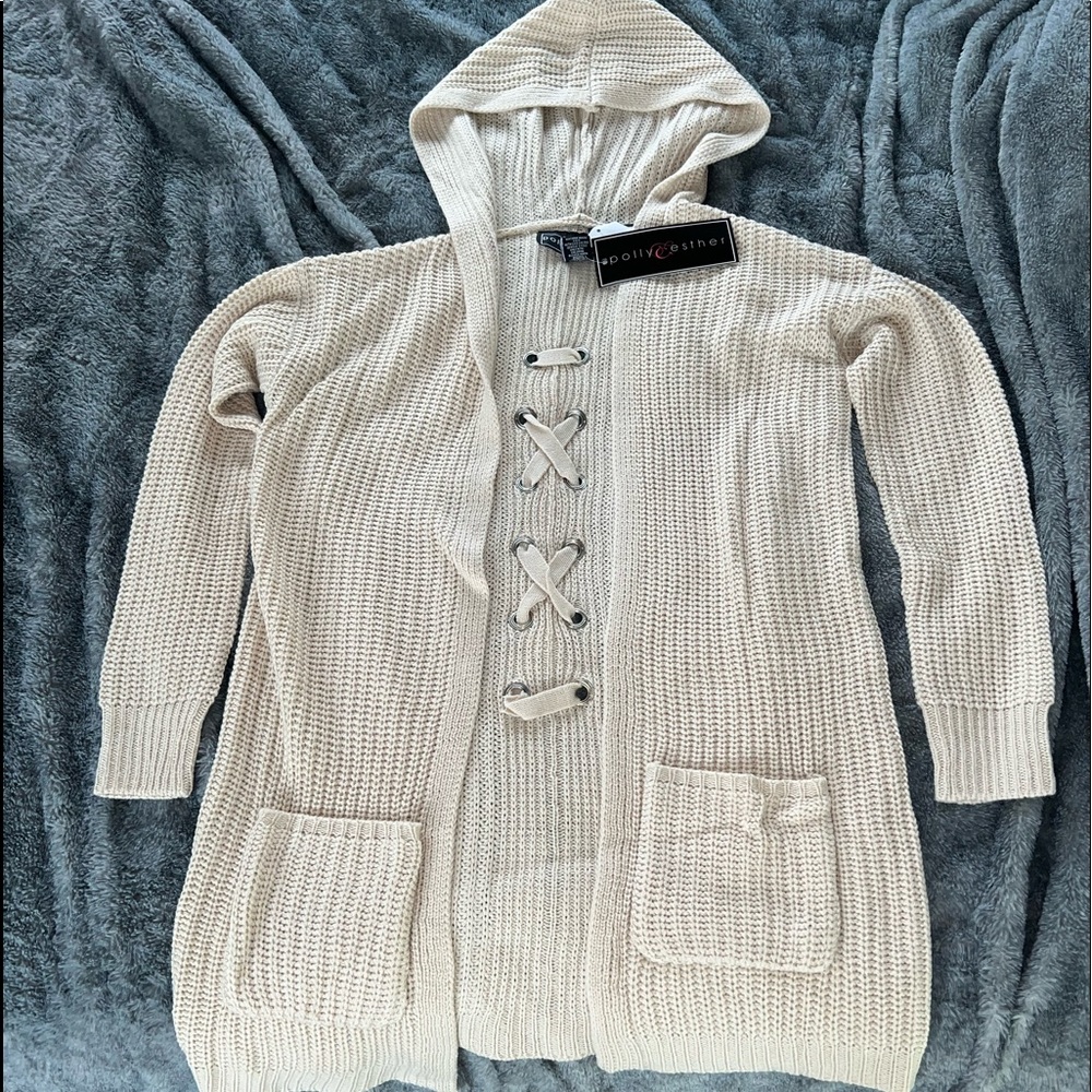 rue 21 cream color cardigan size small